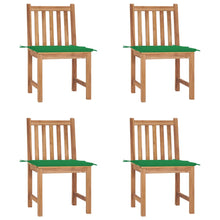 Tuinstoelen Met Kussens Massief Teakhout 4 Groen