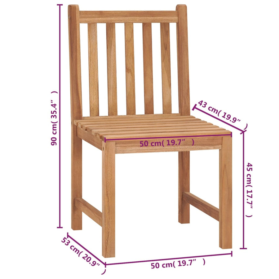 Tuinstoelen Met Kussens Massief Teakhout 4 Grijs ruitpatroon