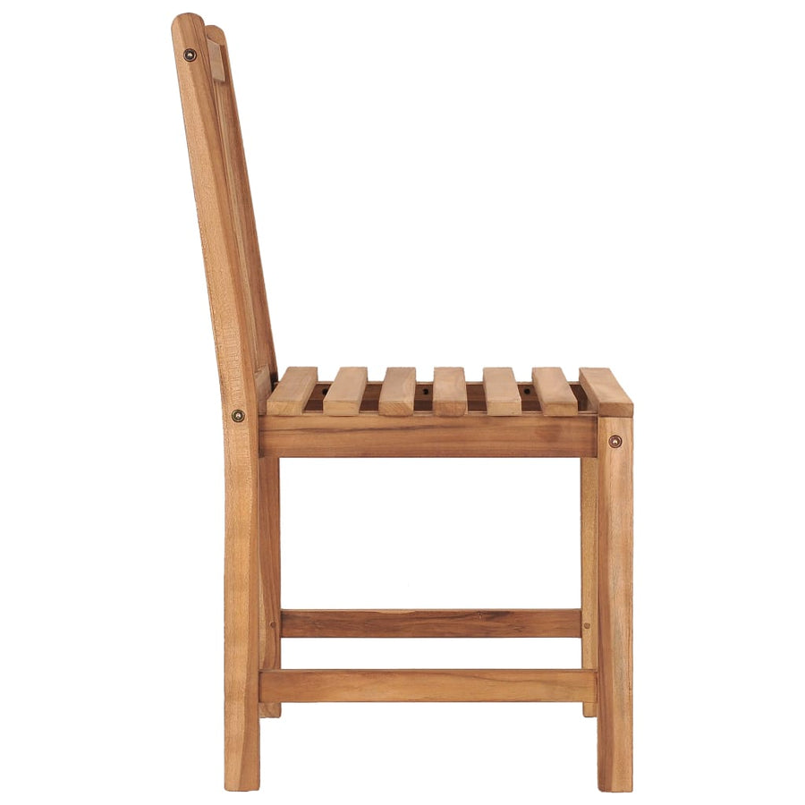Tuinstoelen Met Kussens Massief Teakhout 4 Grijs ruitpatroon