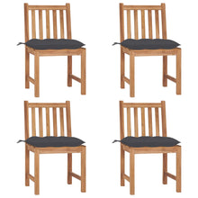 Tuinstoelen 4 St Met Kussens Massief Teakhout 1 Antraciet