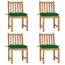 Tuinstoelen Met Kussens Massief Teakhout 4 Groen