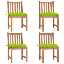 Tuinstoelen 4 St Met Kussens Massief Teakhout Heldergroen