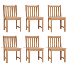 Tuinstoelen Met Kussens Massief Teakhout 6 Beige