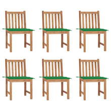 Tuinstoelen Met Kussens Massief Teakhout 6 Groen