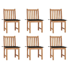 Tuinstoelen Met Kussens Massief Teakhout 6 Zwart