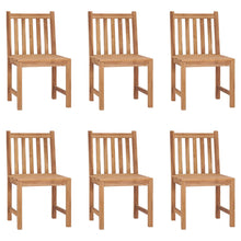 Tuinstoelen 6 St Met Kussens Massief Teakhout Grijs ruitpatroon