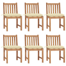 Tuinstoelen Met Kussens Massief Teakhout 6 Crème
