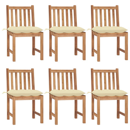 Tuinstoelen Met Kussens Massief Teakhout 6 Crème