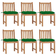 Tuinstoelen Met Kussens Massief Teakhout 6 Groen