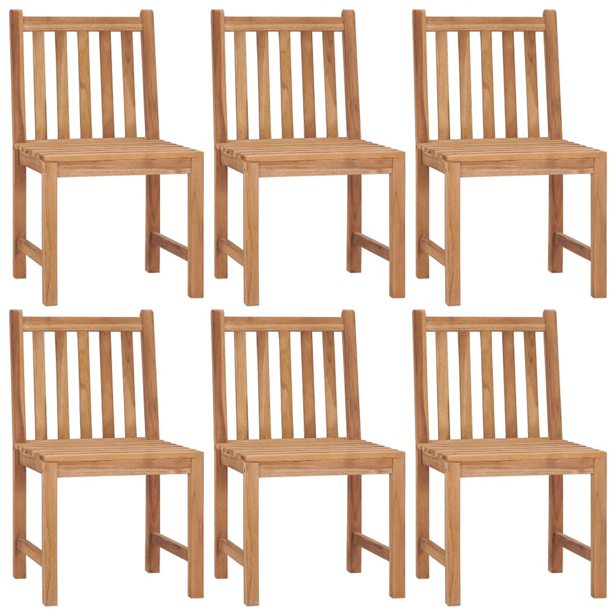 Tuinstoelen 6 St Met Kussens Massief Teakhout Rood