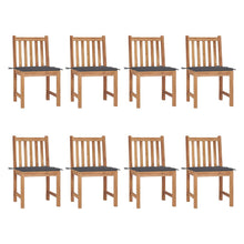 Tuinstoelen 8 St Met Kussens Massief Teakhout Antraciet