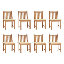 Tuinstoelen Met Kussens Massief Teakhout 8 Crème