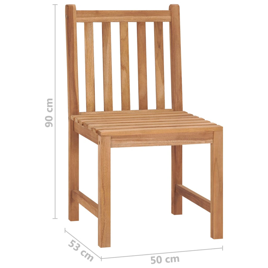 Tuinstoelen Met Kussens Massief Teakhout 8 Blauw