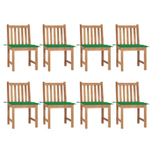 Tuinstoelen Met Kussens Massief Teakhout 8 Groen
