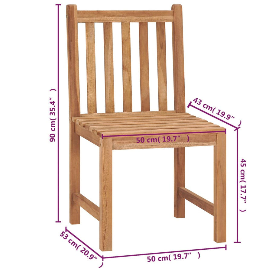 Tuinstoelen Met Kussens Massief Teakhout 8 Grijs ruitpatroon