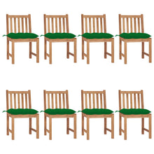 Tuinstoelen Met Kussens Massief Teakhout 8 Groen