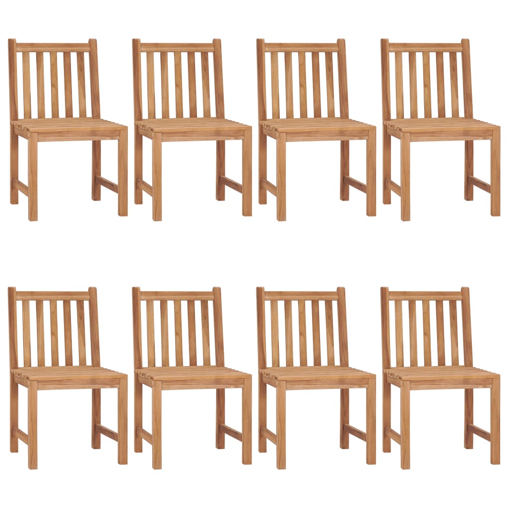 Tuinstoelen Met Kussens Massief Teakhout 8 Zwart