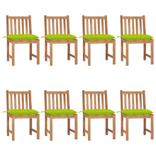 Tuinstoelen 8 St Met Kussens Massief Teakhout Heldergroen