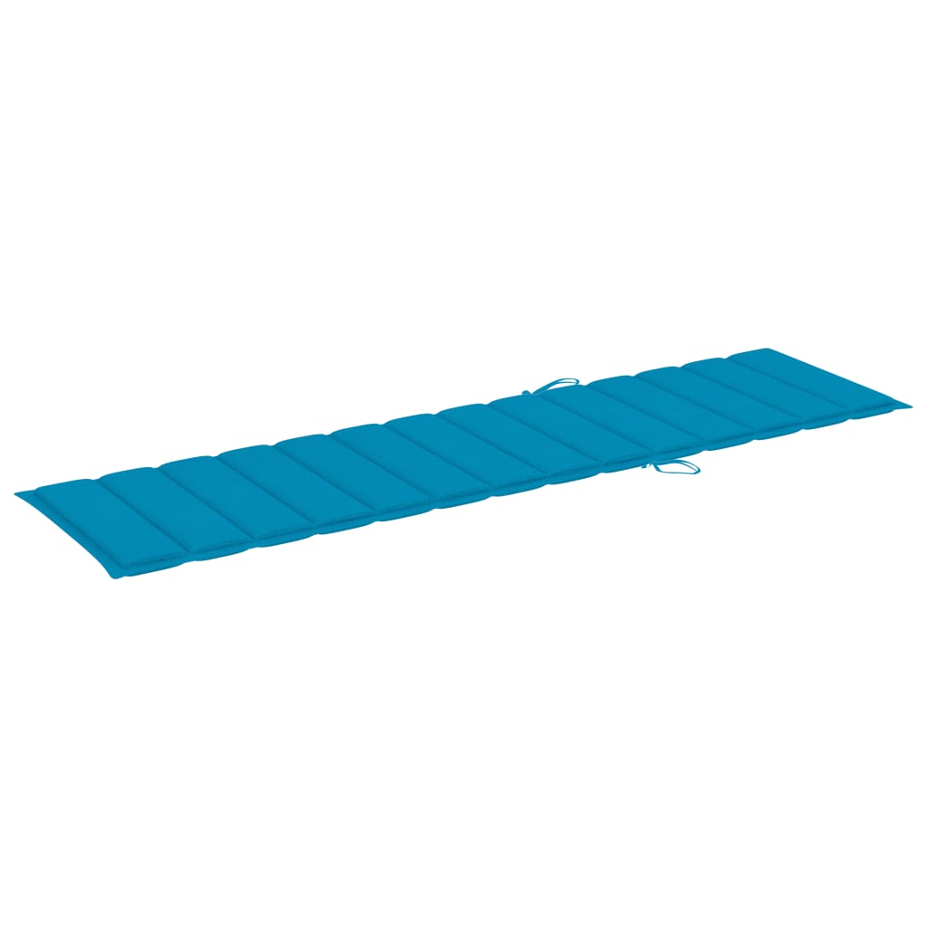 Ligbedden Met E Kussens Massief Teakhout 2 Blauw