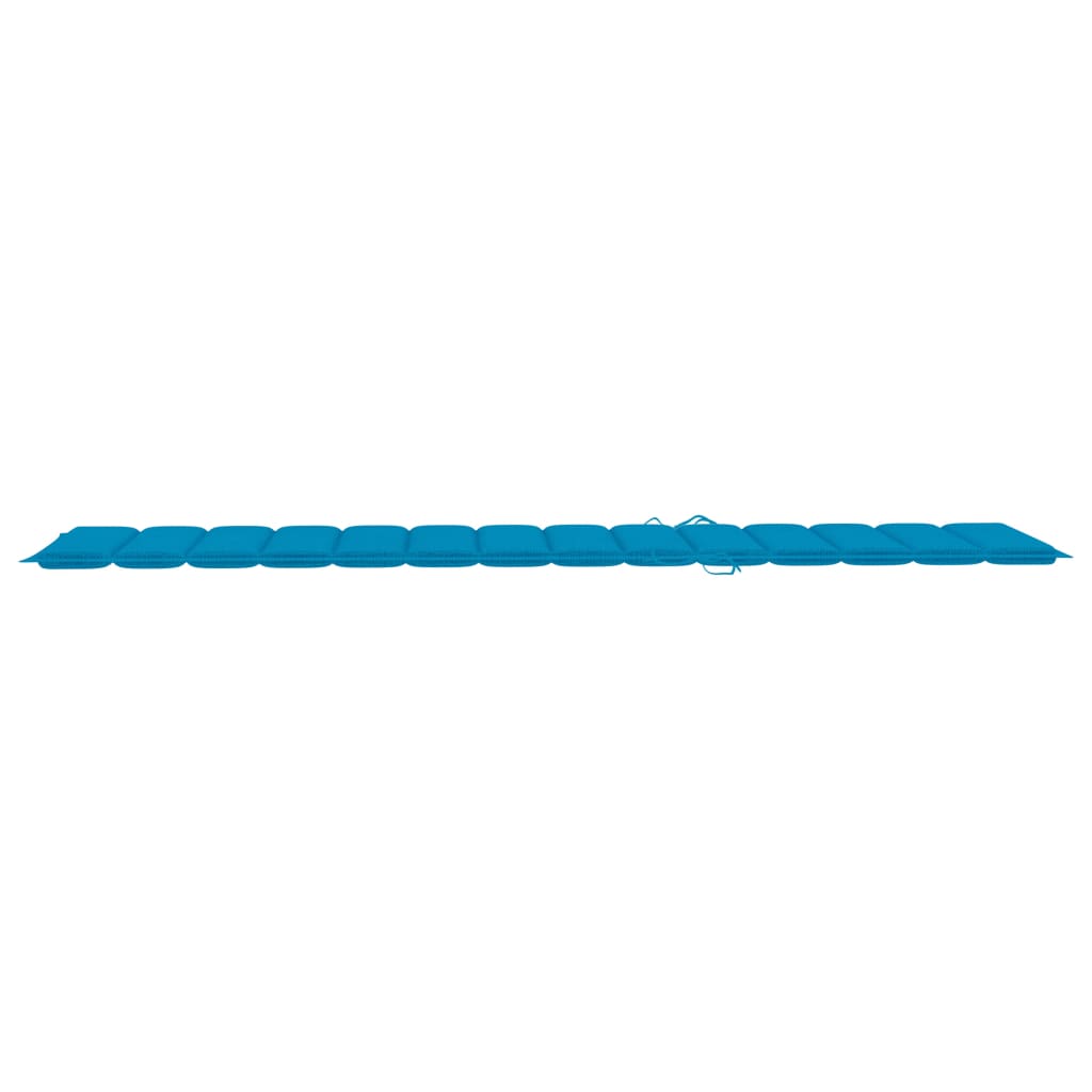 Ligbedden Met E Kussens Massief Teakhout 2 Blauw