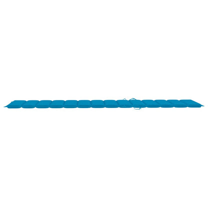 Ligbedden Met E Kussens Massief Teakhout 2 Blauw