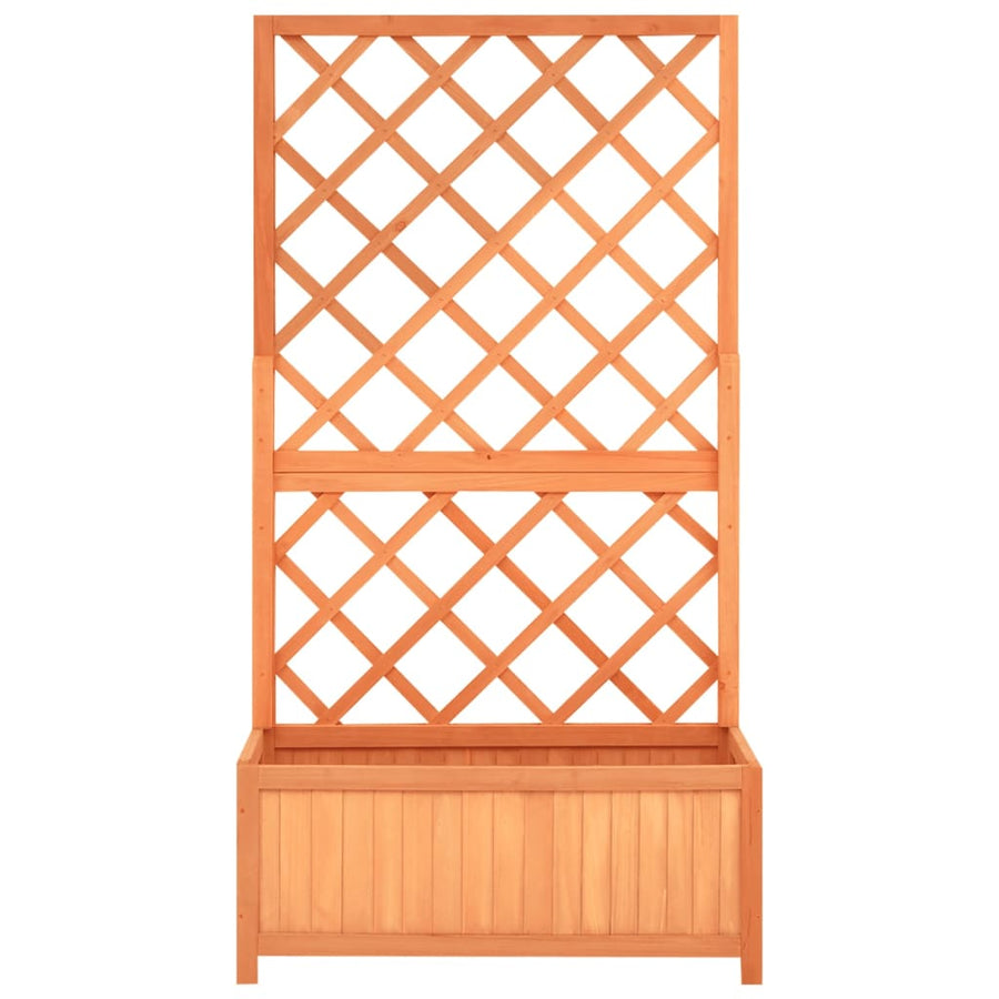 Latwerkplantenbak 70X30X35 Cm Massief Vurenhout Bruin