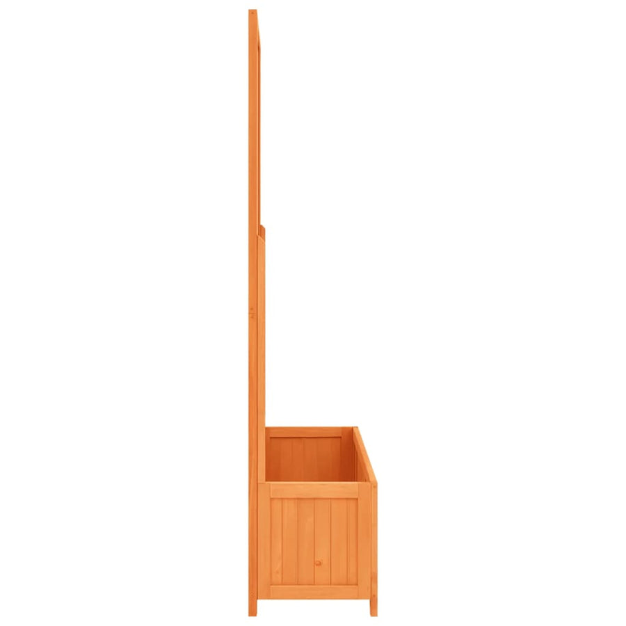Latwerkplantenbak 70X30X35 Cm Massief Vurenhout Bruin