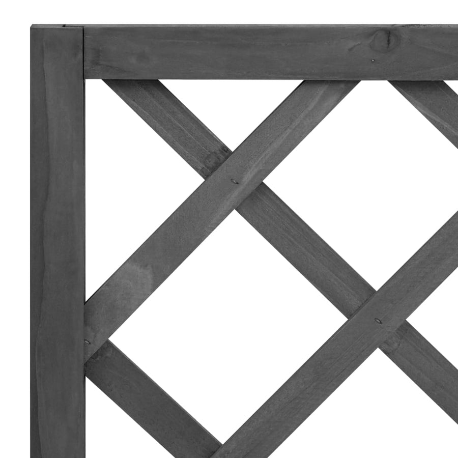 Latwerkplantenbak 70X30X35 Cm Massief Vurenhout Zwart