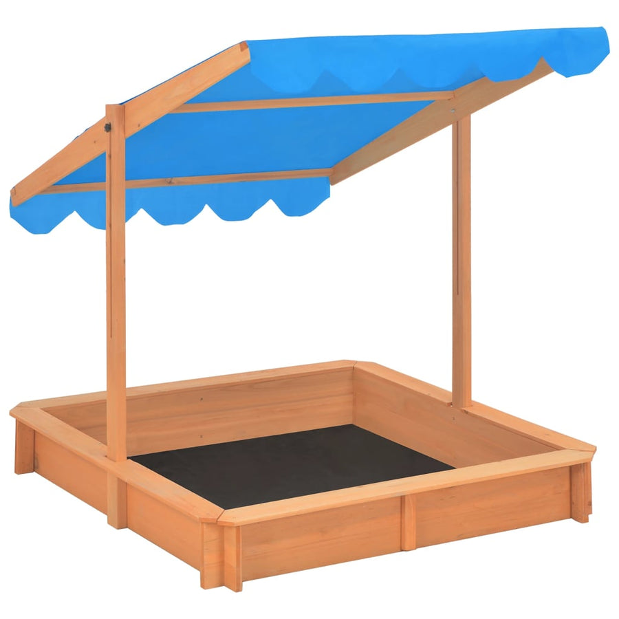 Zandbak Met Verstelbaar Dak 5X5X5 Cm Vurenhout Blauw