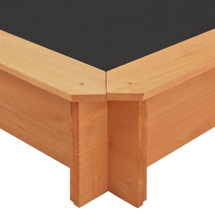 Zandbak Met Verstelbaar Dak 5X5X5 Cm Vurenhout Blauw