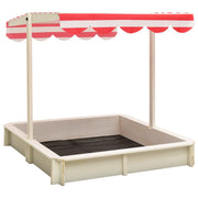 Zandbak 115x115x115 cm vurenhout met UV50 dak