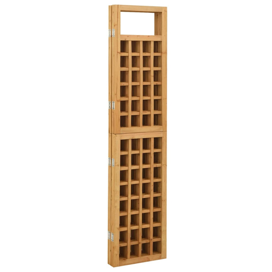 Kamerscherm/Trellis Met 4 Panelen Massief Vurenhout 161 x 180 cm Bruin
