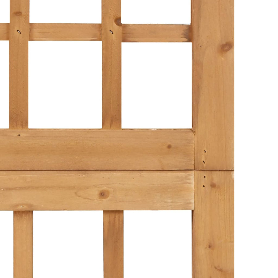 Kamerscherm/Trellis Met 4 Panelen Massief Vurenhout 161 x 180 cm Bruin