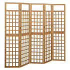 5-Panel Room Divider/Trellis 201.5x180 cm Spruce