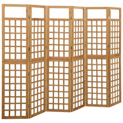 Kamerscherm 6 panelen 242,5x180 cm vurenhout