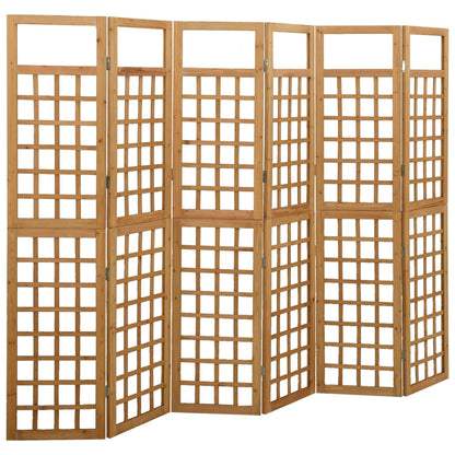 Kamerscherm/Trellis Met 6 Panelen Vurenhout 242,5 x 180 cm Bruin
