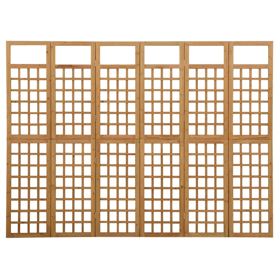 Kamerscherm/Trellis Met 6 Panelen Vurenhout 242,5 x 180 cm Bruin