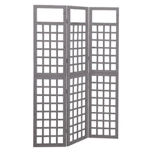 Kamerscherm/Trellis Met 3 Panelen Vurenhout 121 x 180 cm Grijs