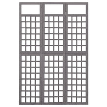 Kamerscherm/Trellis Met 3 Panelen Vurenhout 121 x 180 cm Grijs