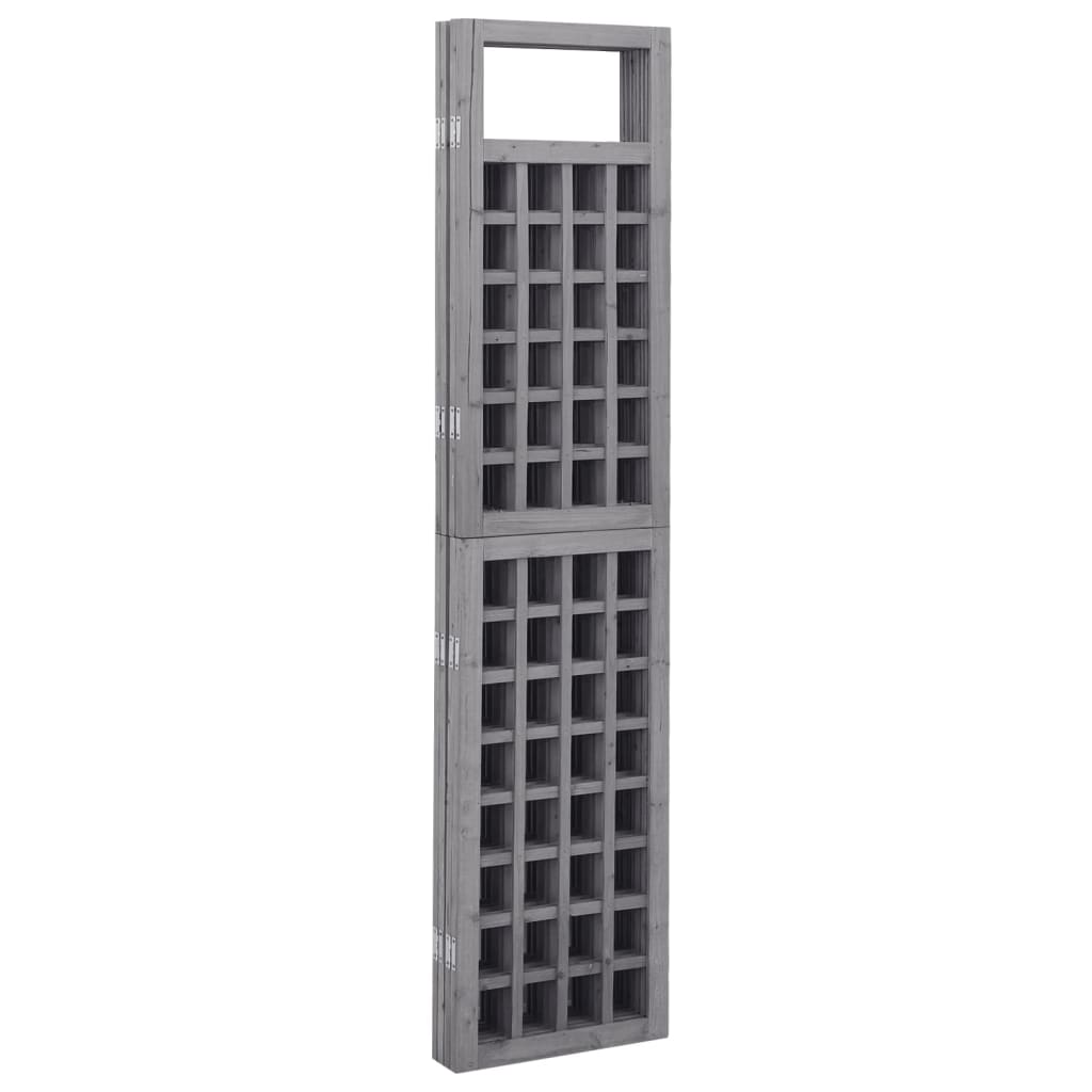 Kamerscherm/Trellis Met 3 Panelen Vurenhout 121 x 180 cm Grijs