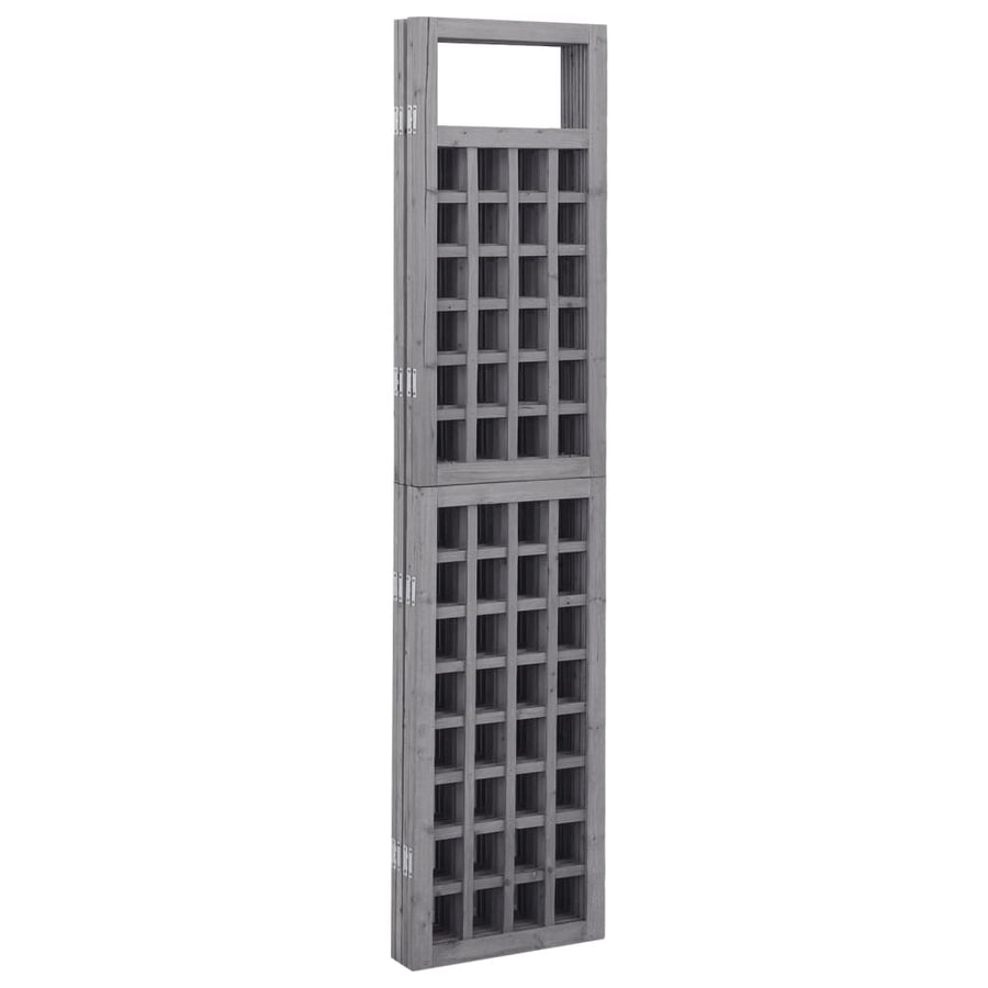 Kamerscherm/Trellis Met 3 Panelen Vurenhout 121 x 180 cm Grijs