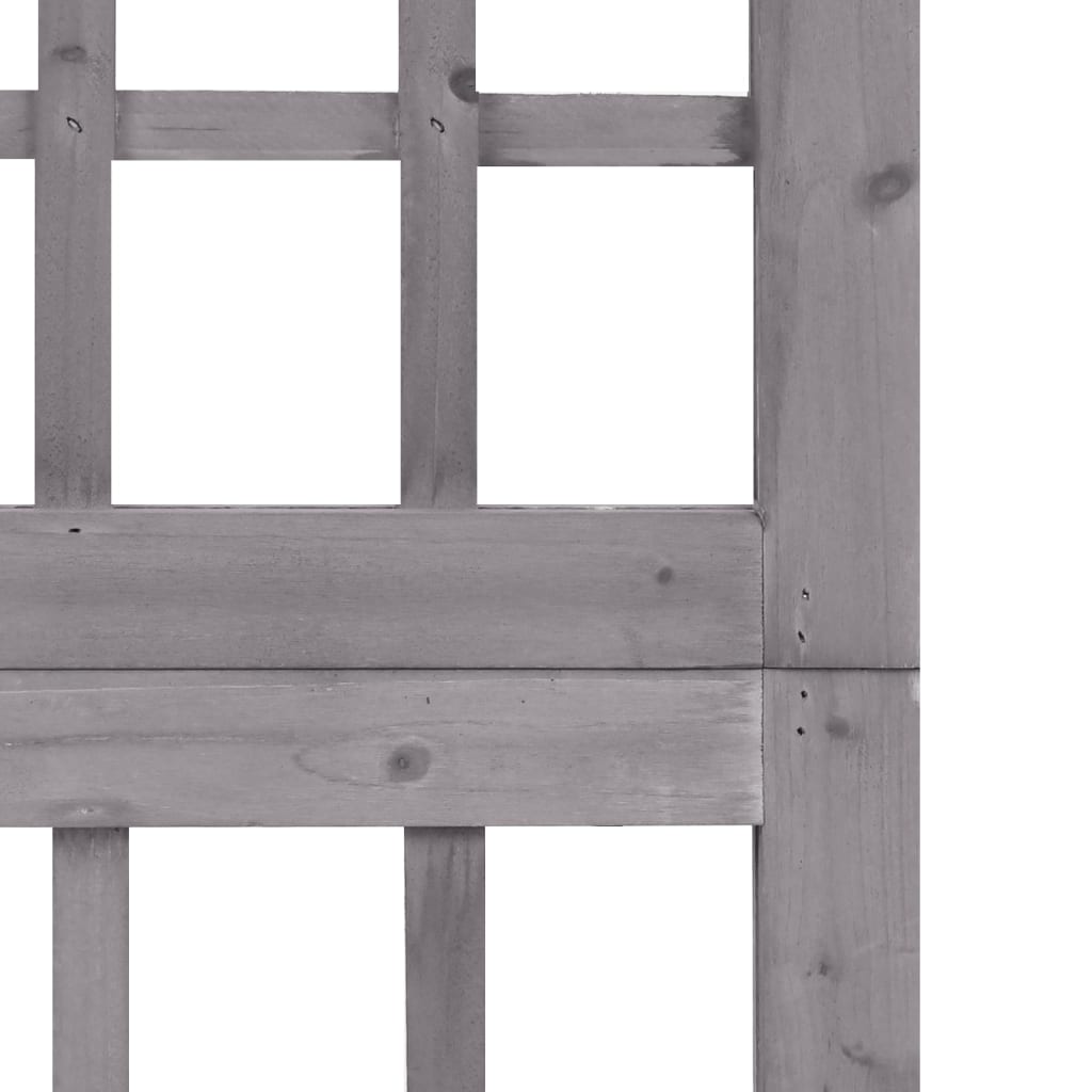 Kamerscherm/Trellis Met 3 Panelen Vurenhout 121 x 180 cm Grijs