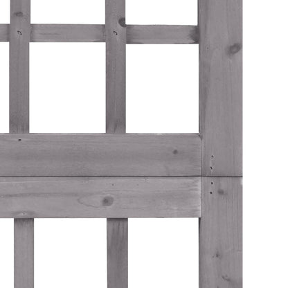 Kamerscherm/Trellis Met 3 Panelen Vurenhout 121 x 180 cm Grijs