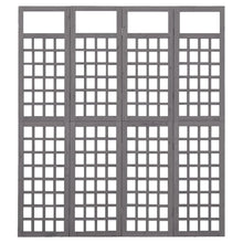 Kamerscherm/Trellis Met 4 Panelen Vurenhout 161 x 180 cm Grijs