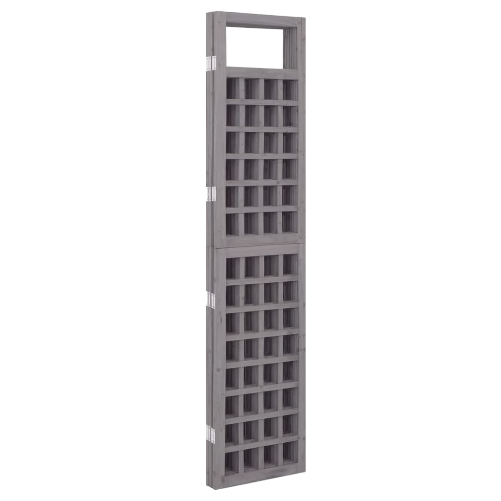 Kamerscherm/Trellis Met 4 Panelen Vurenhout 161 x 180 cm Grijs