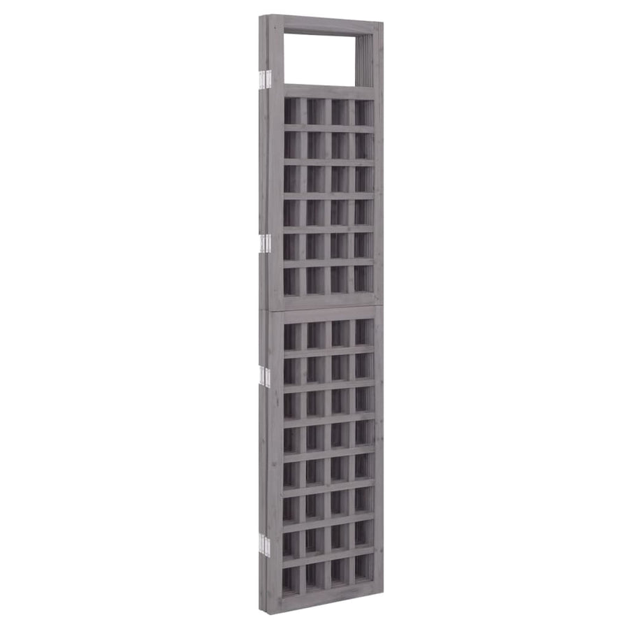 Kamerscherm/Trellis Met 4 Panelen Vurenhout 161 x 180 cm Grijs