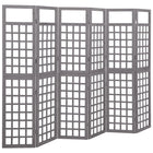 Room divider/trellis with 6 panels 242.5x180 cm spruce wood grey