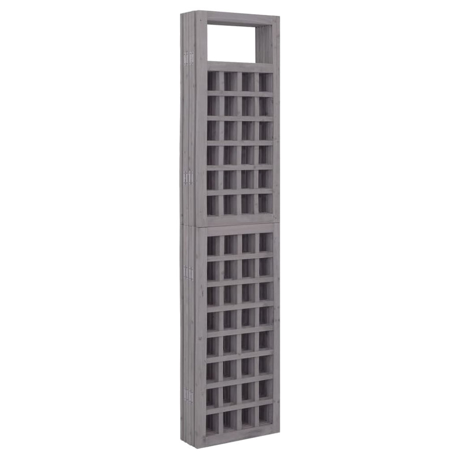 Kamerscherm/Trellis Met 6 Panelen Vurenhout 242,5 x 180 cm Grijs