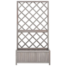 Latwerkplantenbak 70X30X35 Cm Massief Vurenhout Grijs