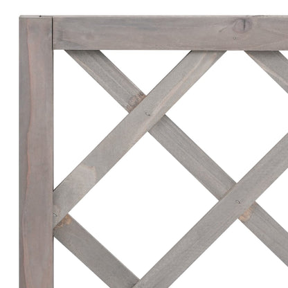 Latwerkplantenbak 70X30X35 Cm Massief Vurenhout Grijs